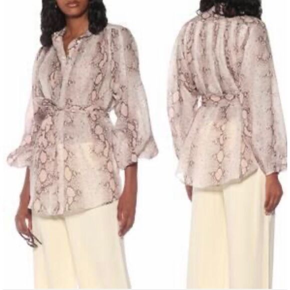 Zimmerman Bellitude Batwing Blouse Snakeskin Print Women's Size US 4 - Picture 1 of 12